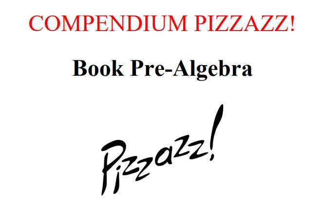 middle school math pizzazz book e answer key