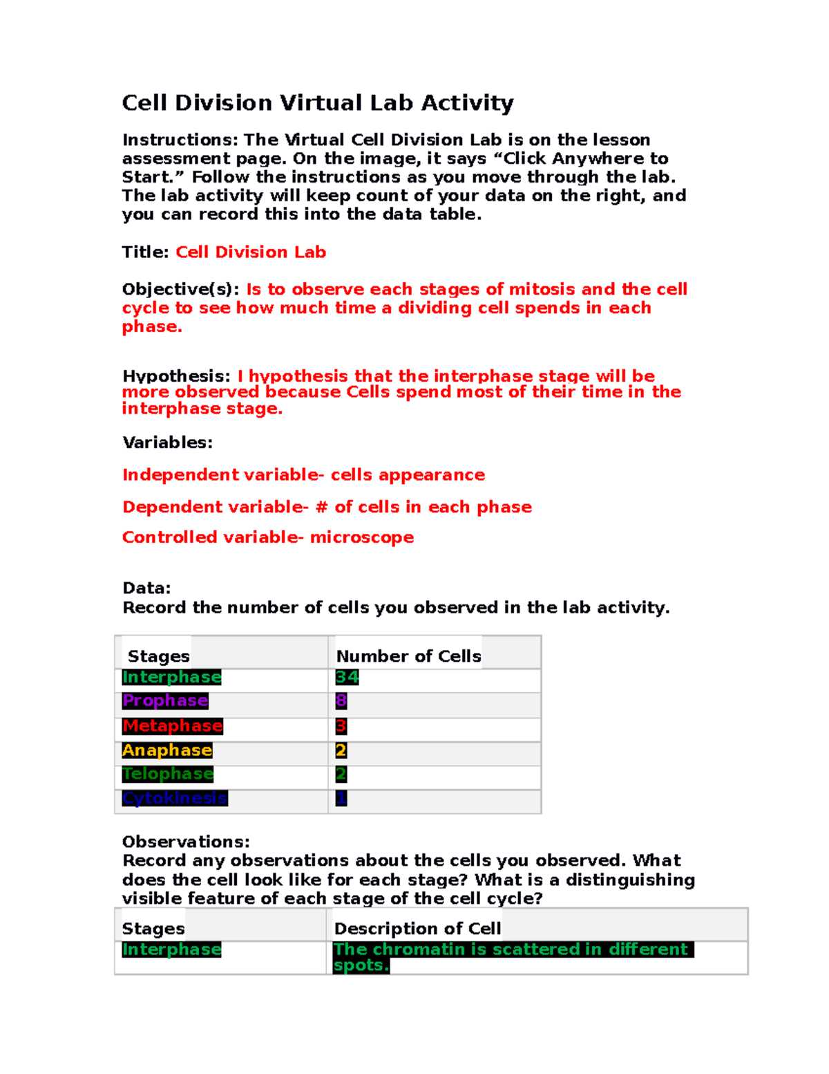 mitosis webquest and virtual lab answer key mitosis webquest and virtual lab answer key