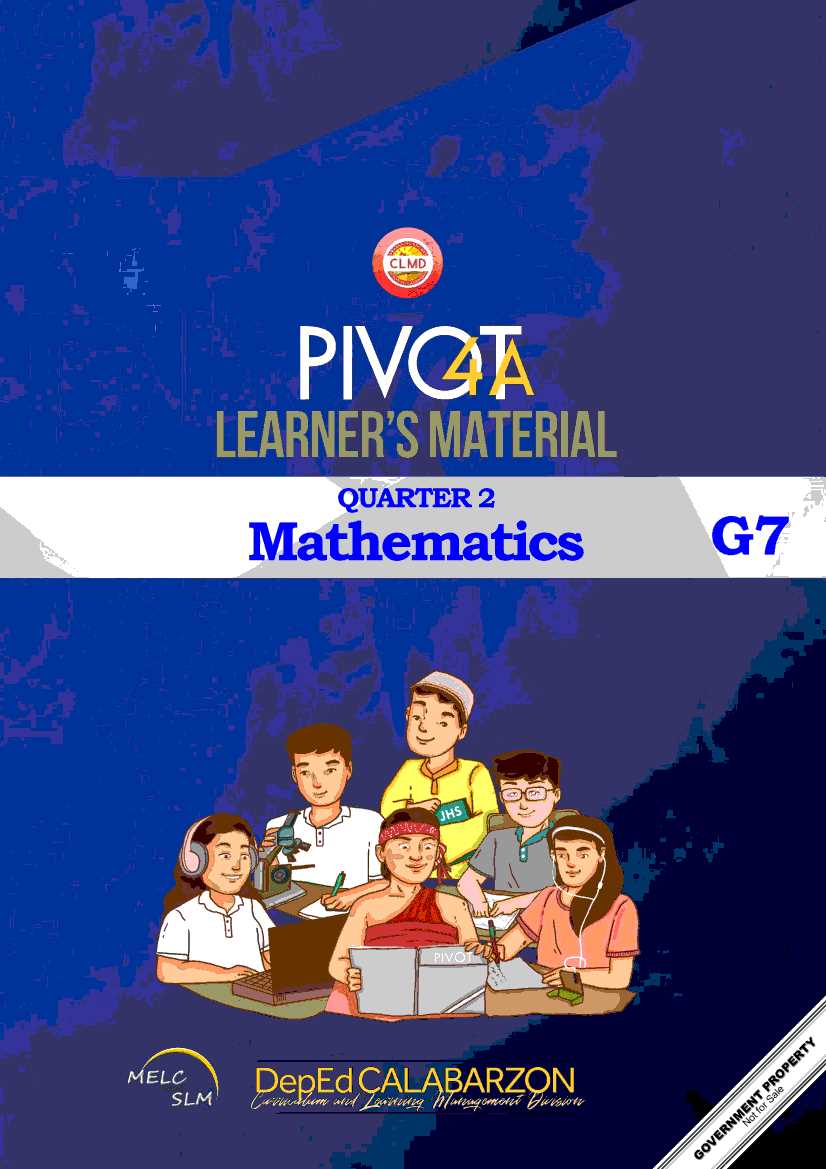 module in math grade 7 2nd quarter answer key