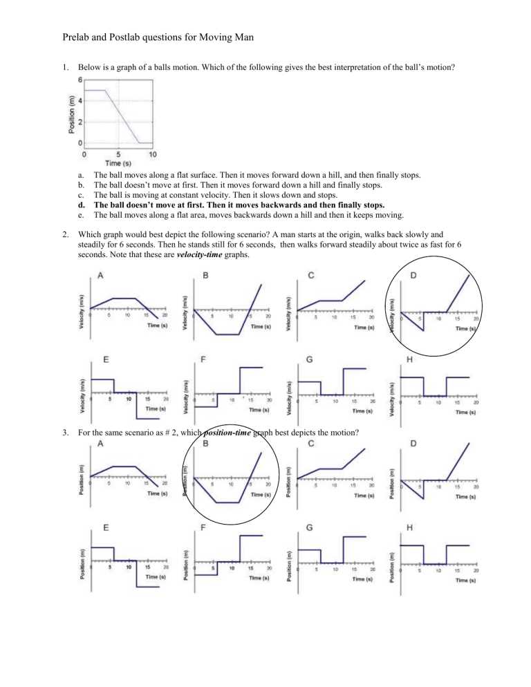 motion worksheet b interpreting motion graphs answer key