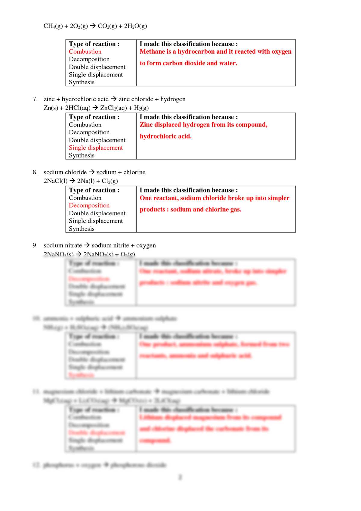 msrazz chem class answer key chemical reactions