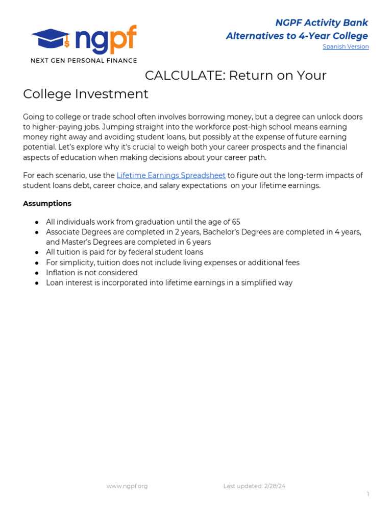 ngpf student loans answer key
