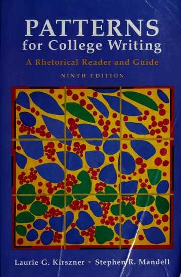 patterns for college writing 9th edition answer key