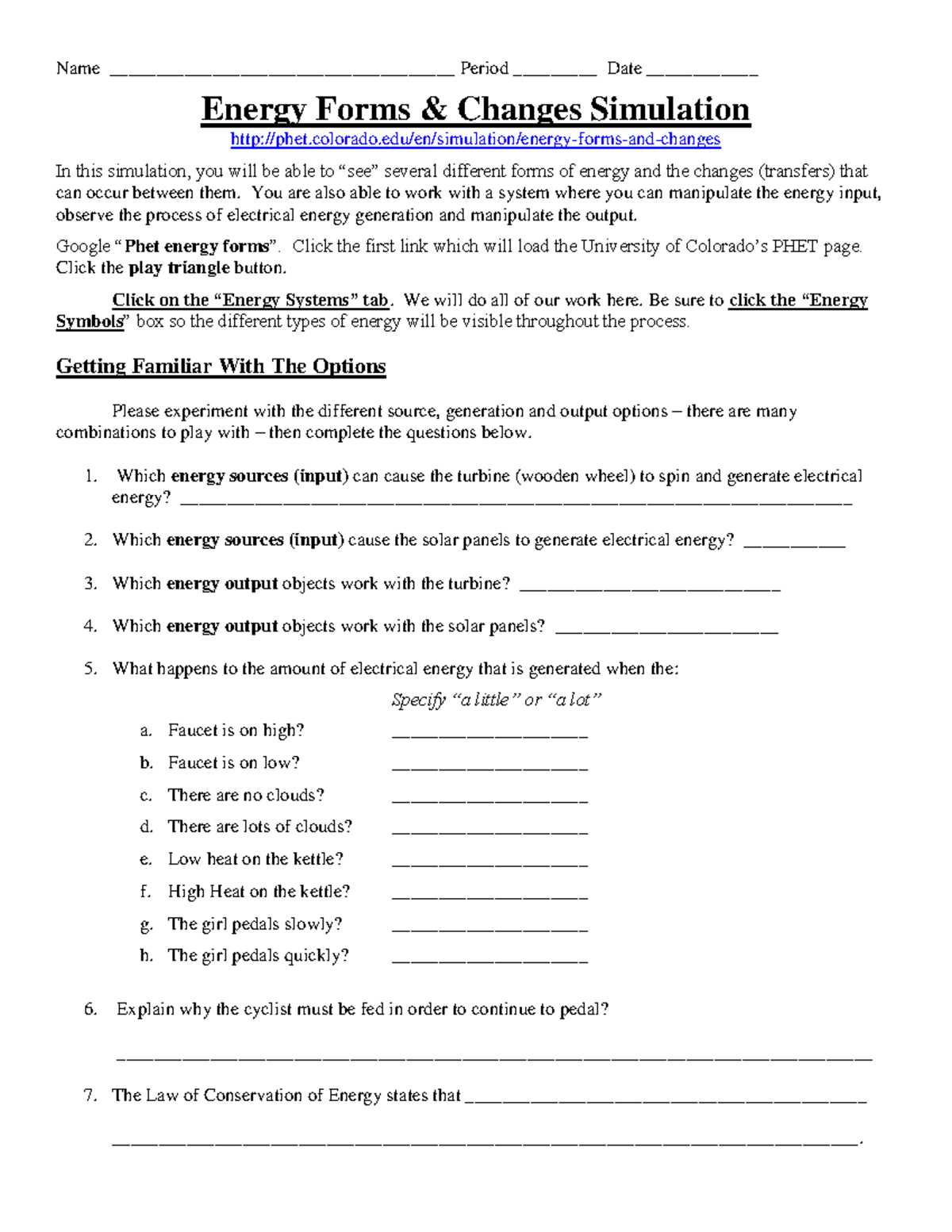 phet energy forms and changes simulation answer key