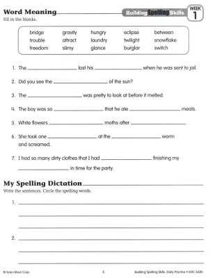 phonics spelling grade 4 unit 2 week 3 answer key