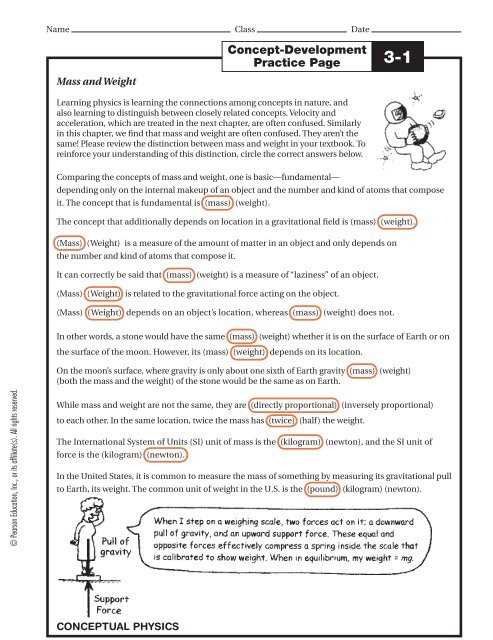 physics and everyday thinking answer key