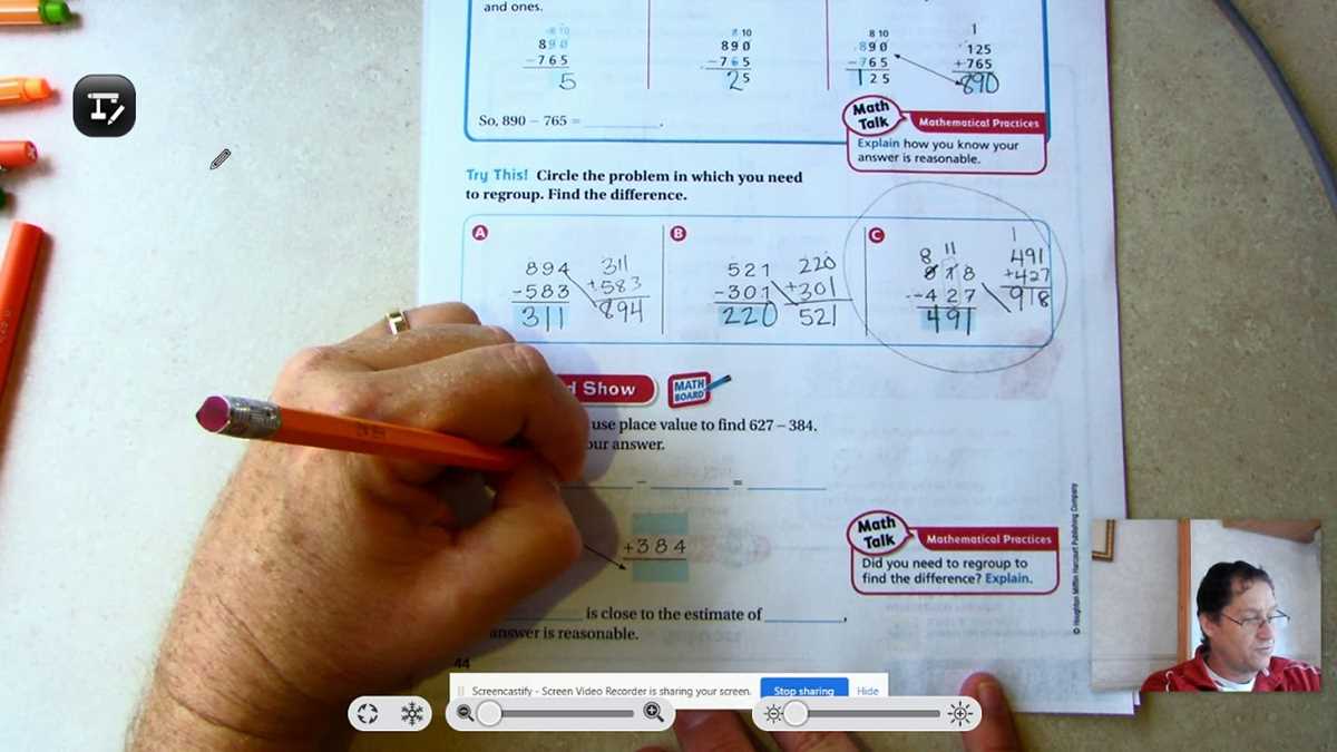 practice and homework lesson 1.8 5th grade answer key