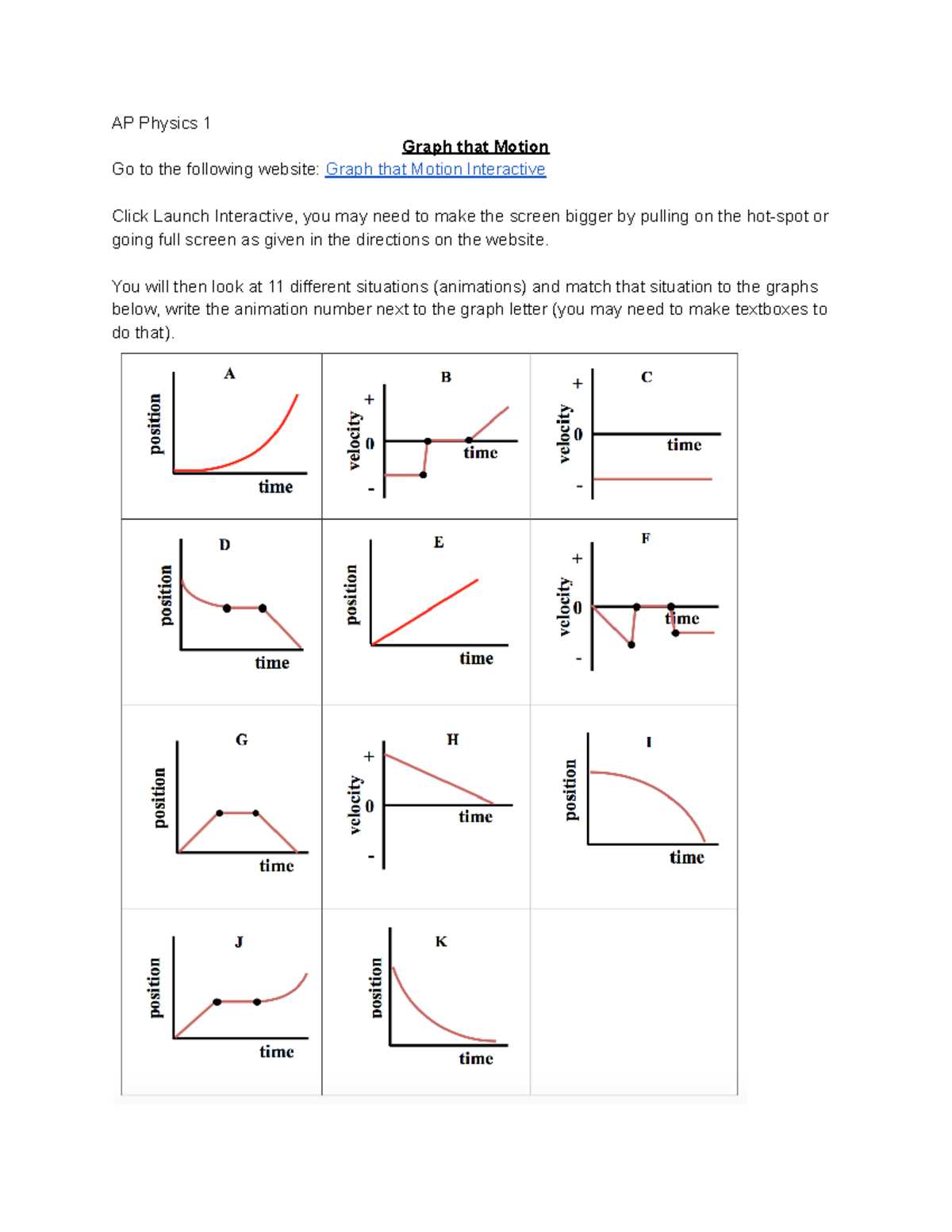 practice motion graphs answer key