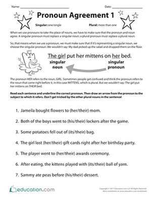 pronoun antecedent worksheet with answer key