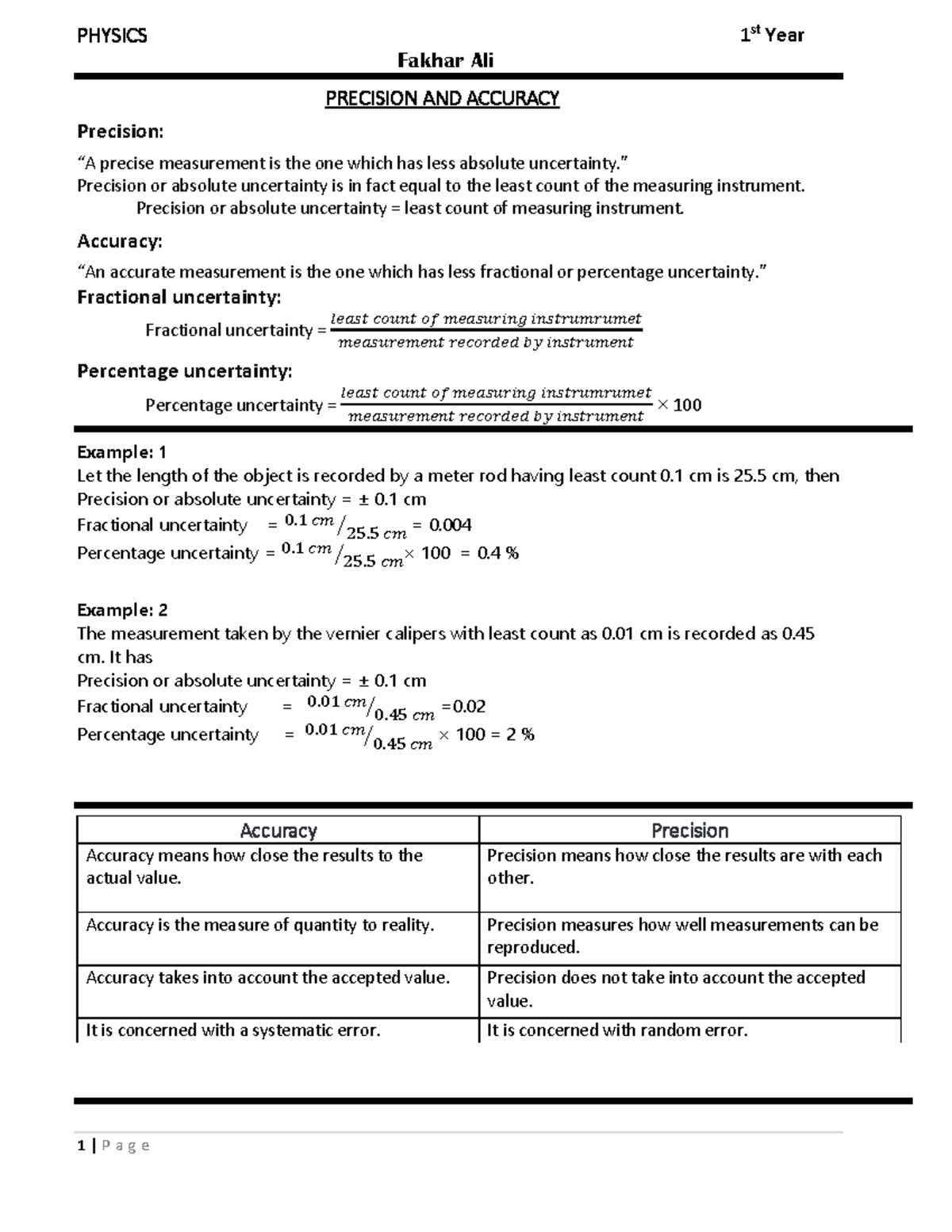 reporting with precision and accuracy lesson 1 3 answer key