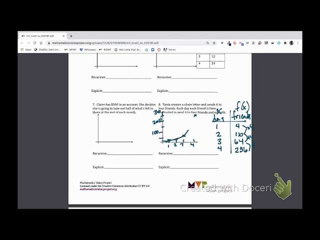 secondary math 1 module 1 sequences 1.5 answer key