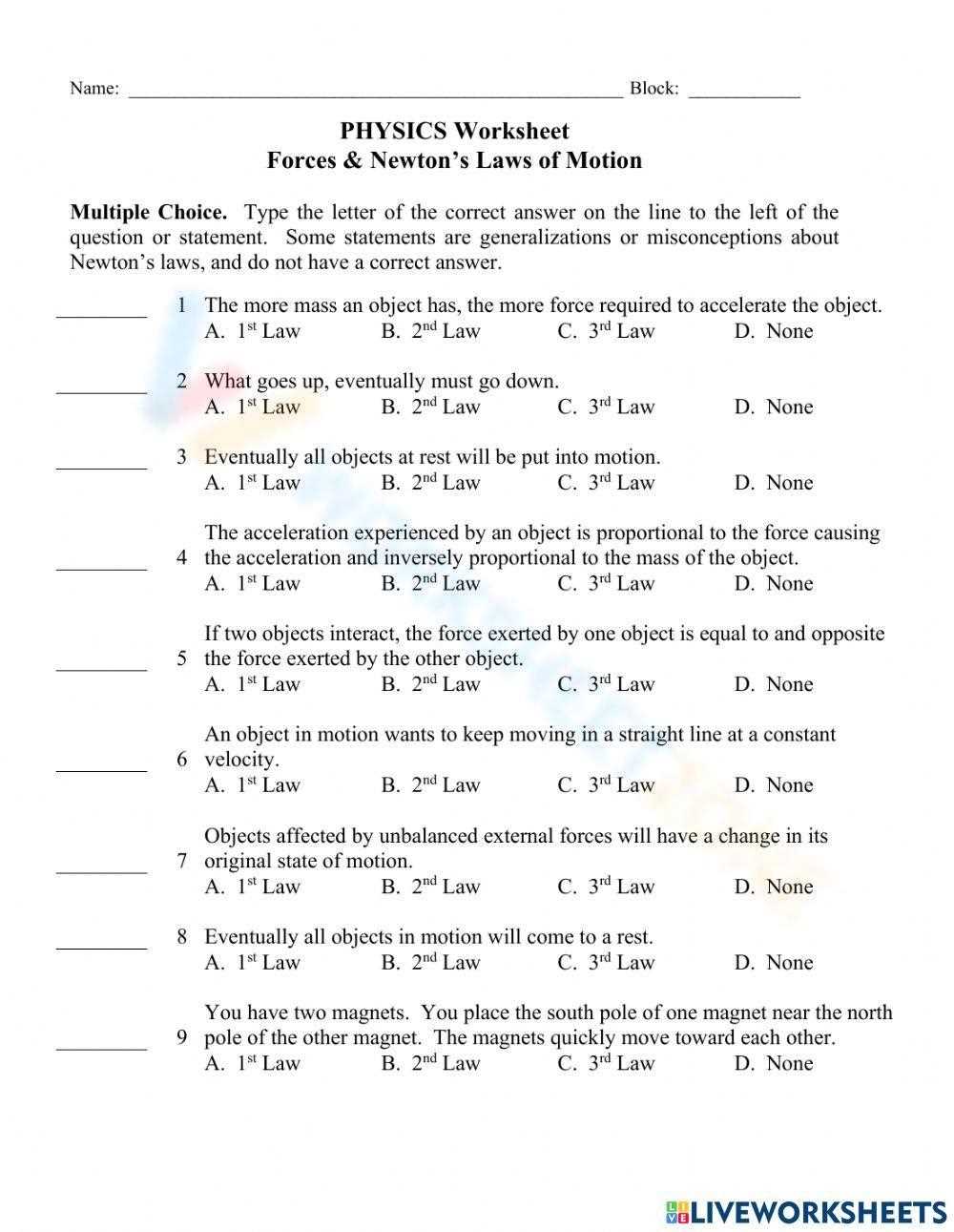section 3 reinforcement the third law of motion answer key