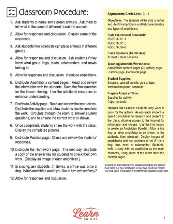 section 40 2 review characteristics of amphibians answers key