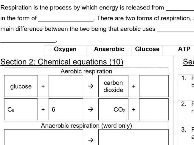 section 7 2 review aerobic respiration answer key