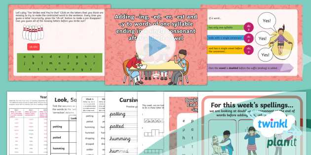 spelling power lesson 1 double consonants answer key grade 9