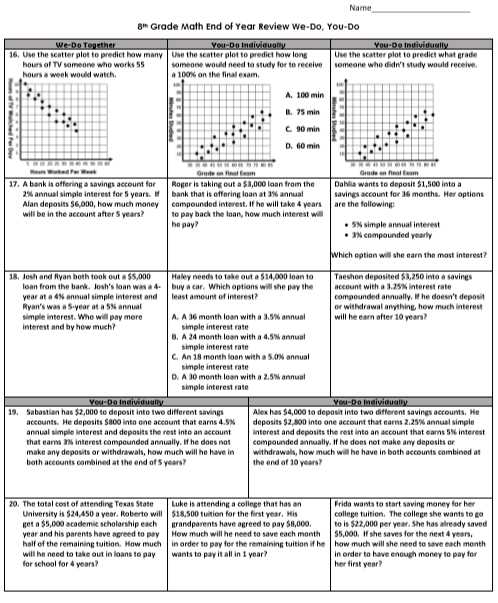 staar master math grade 8 answer key