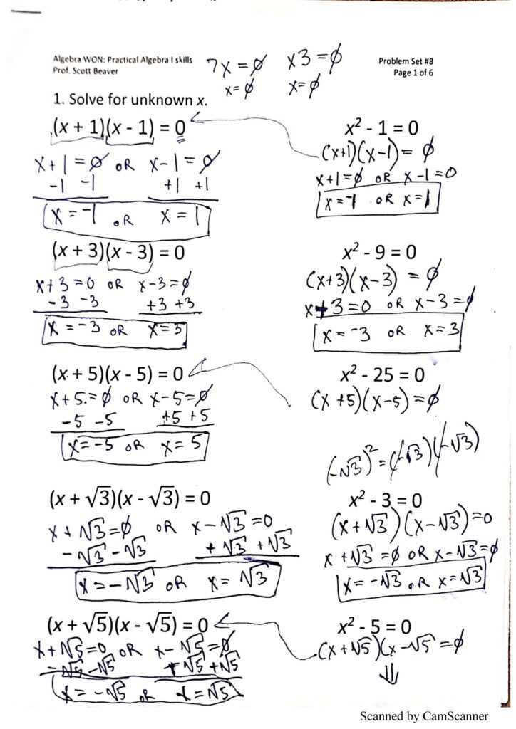 tenmarks answers key algebra 1