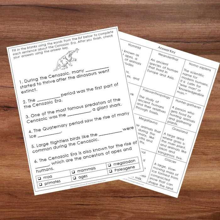 the cenozoic era lesson 4 answer key