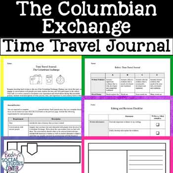 the columbian exchange comic strip project 5th grade answer key