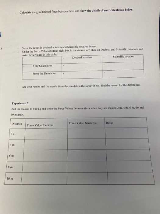 the law of universal gravitation webquest answer key