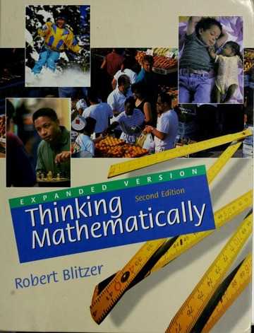 thinking mathematically blitzer answer key