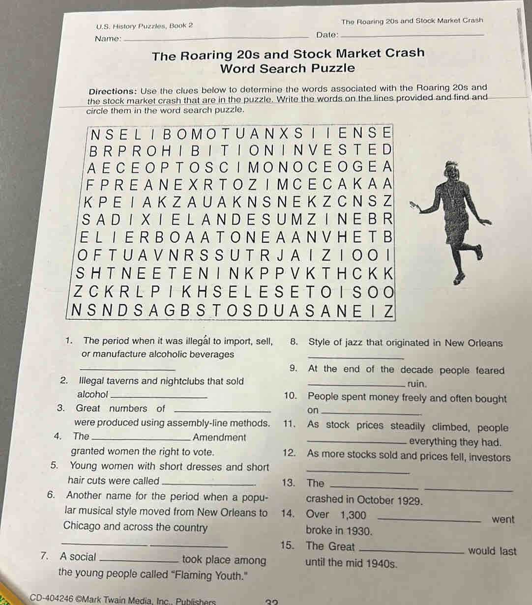 u.s history puzzles book 3 answer key