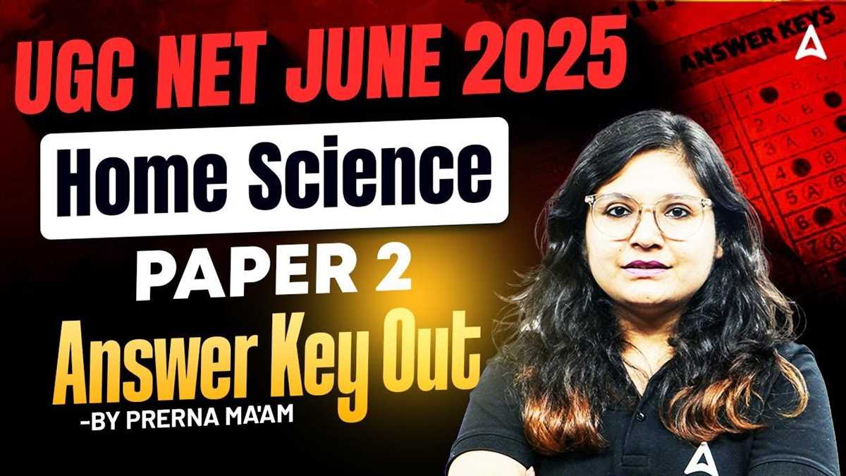 ugc net home science question paper with answer key