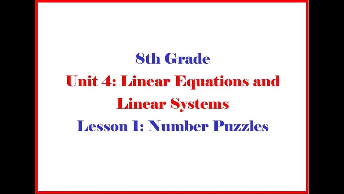 unit 4 l 1 math 8 answer key