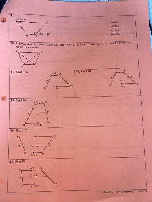unit 8 polygons and quadrilaterals answer key