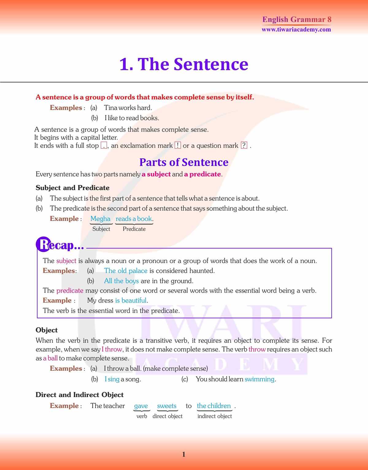 viva everyday english grammar and composition 8 answer key