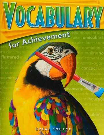 vocabulary for achievement 7th grade answer key