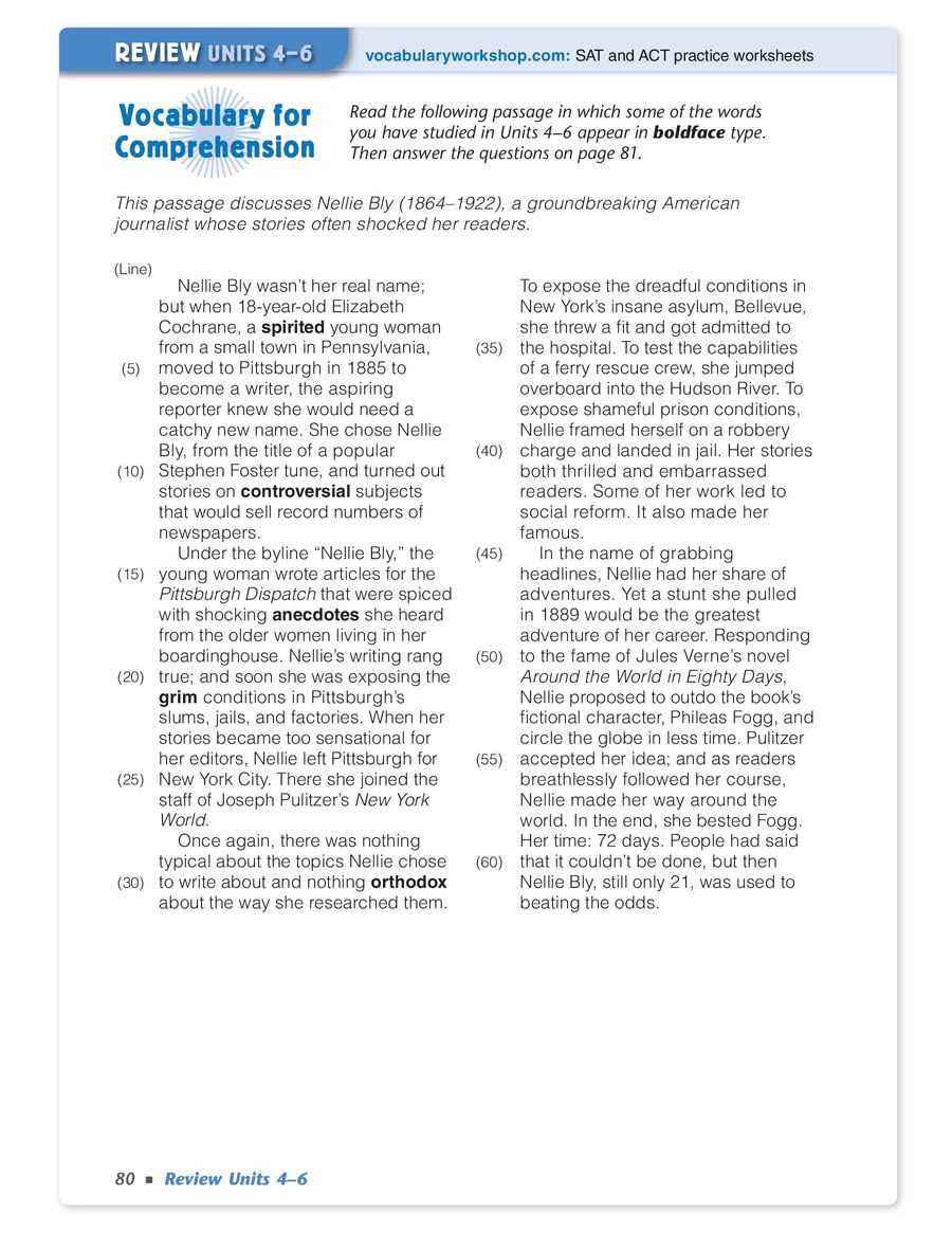vocabulary workshop level b review units 1 3 answer key