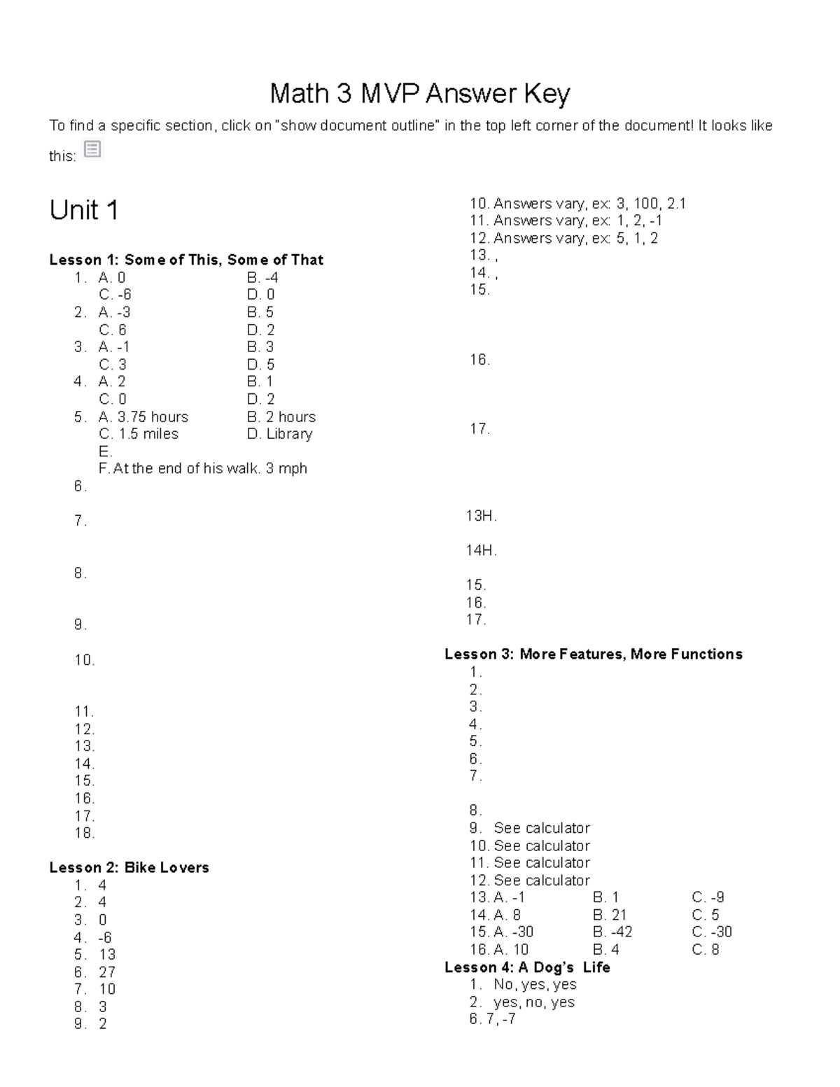 wcpss math 3 unit 1 mvp module 4 answer key