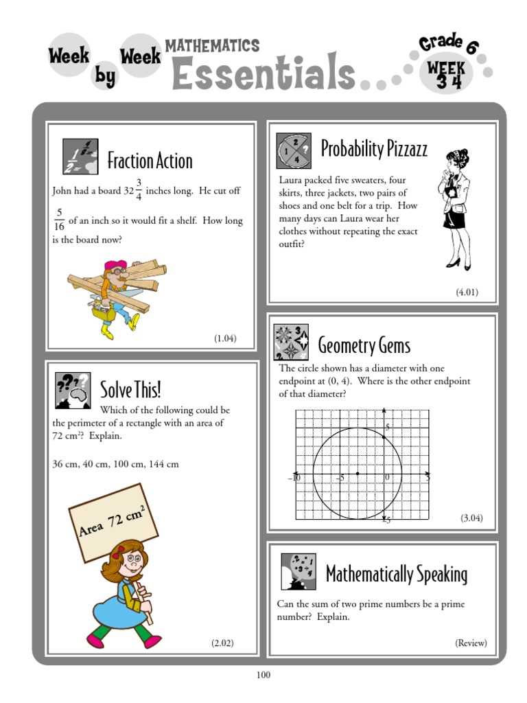 week by week essentials grade 6 week 20 answer key