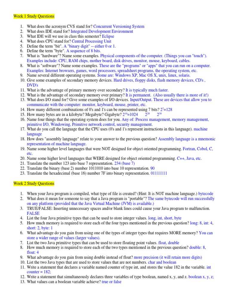 who am i answer key java computer science