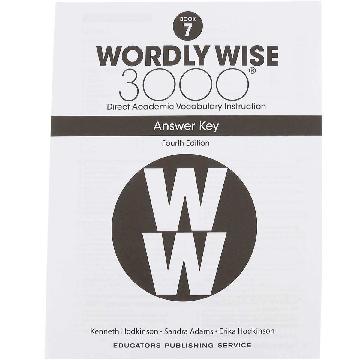 wordly wise lesson 7 answer key