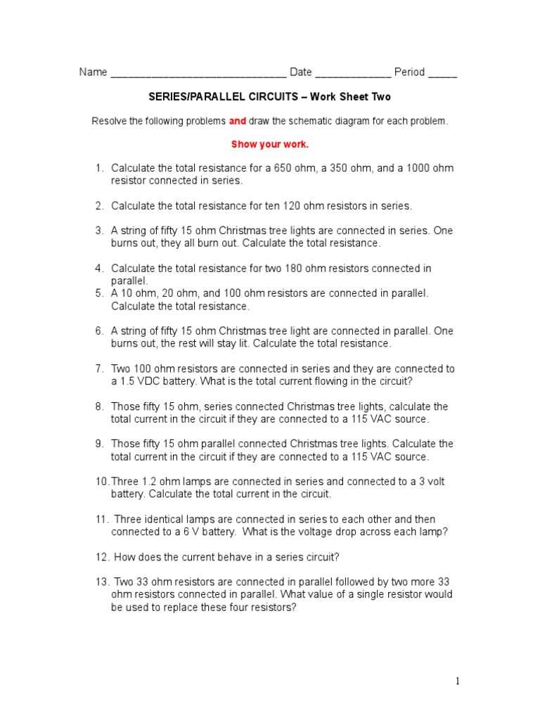 worksheet series and parallel answer key worksheet series and parallel answer key