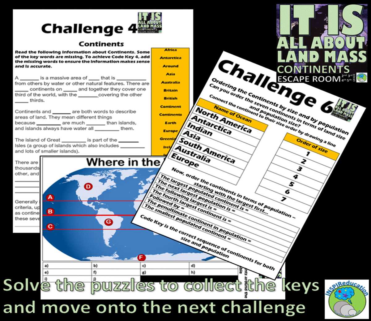 world geography continents answer key