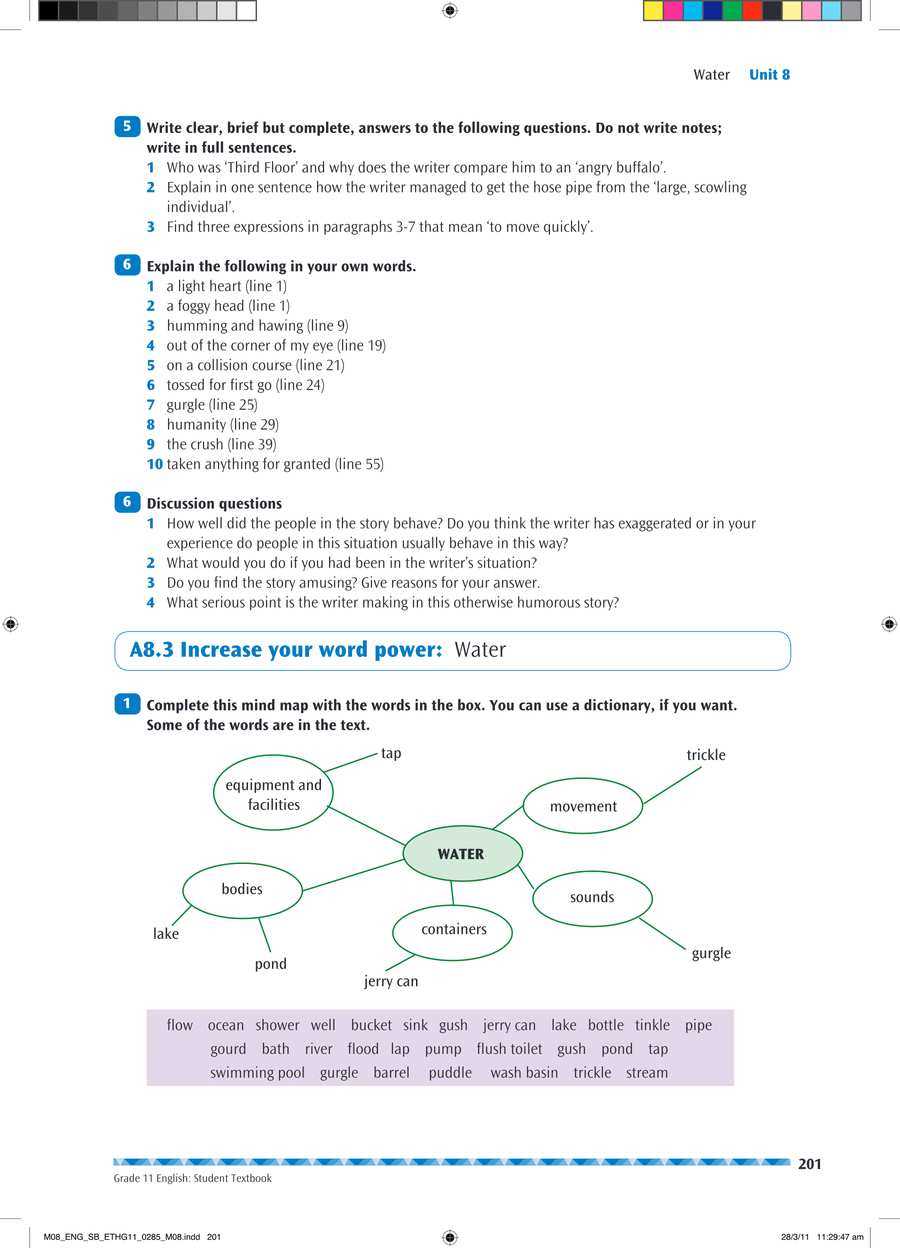 writing clearly answer key unit 8