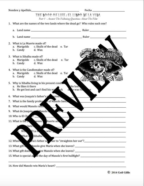 a day in the life scavenger hunt answer key