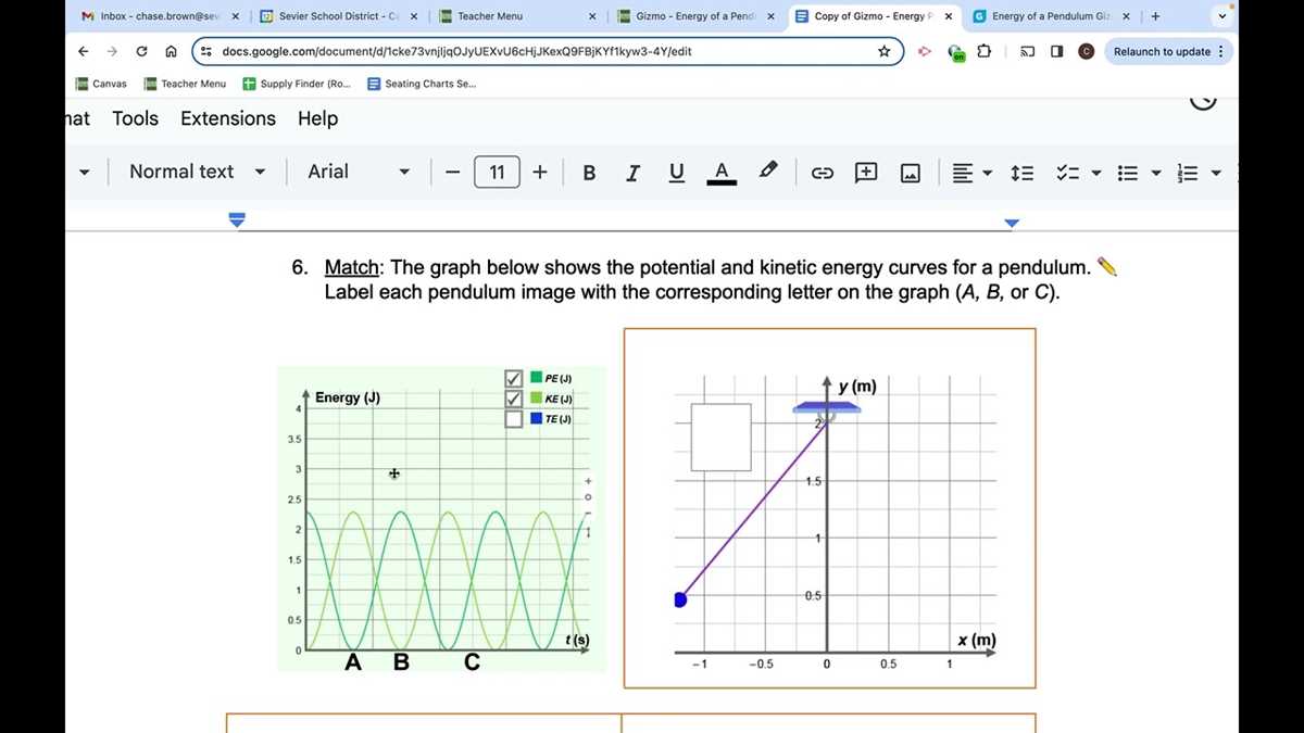 activity 5 review the energy of pendulums answer key