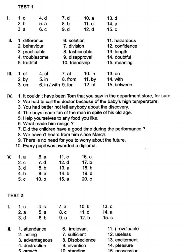 advanced grammar and vocabulary answer key