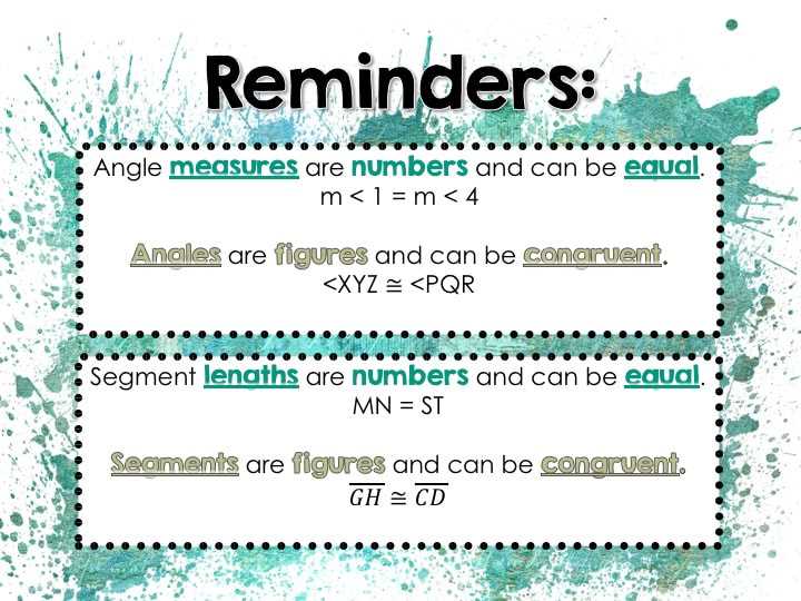 properties of equality and congruence math giraffe answer key