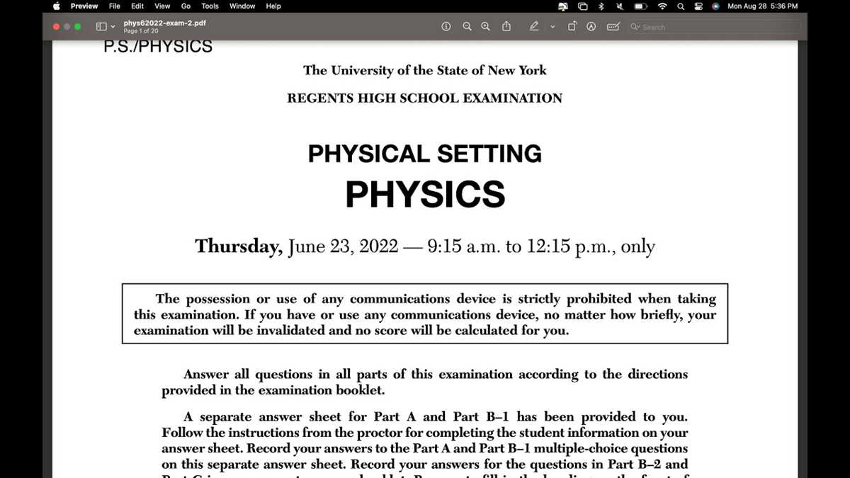 june 2019 physics regents answer key