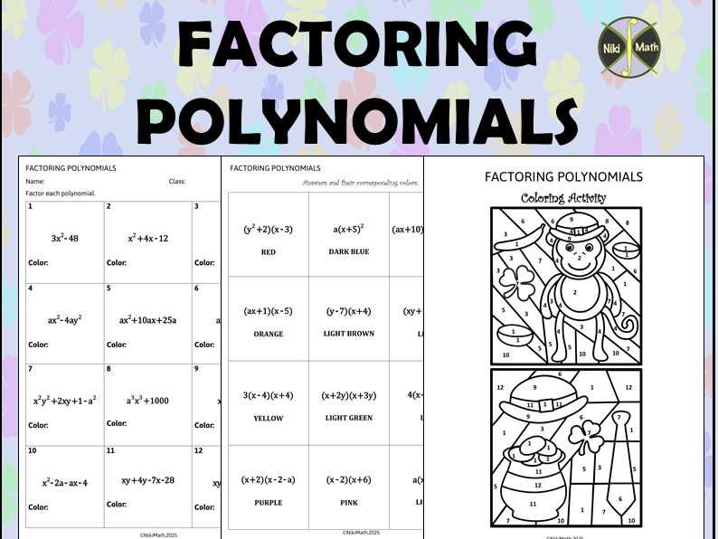 algebra fun sheets answers key factoring trinomials