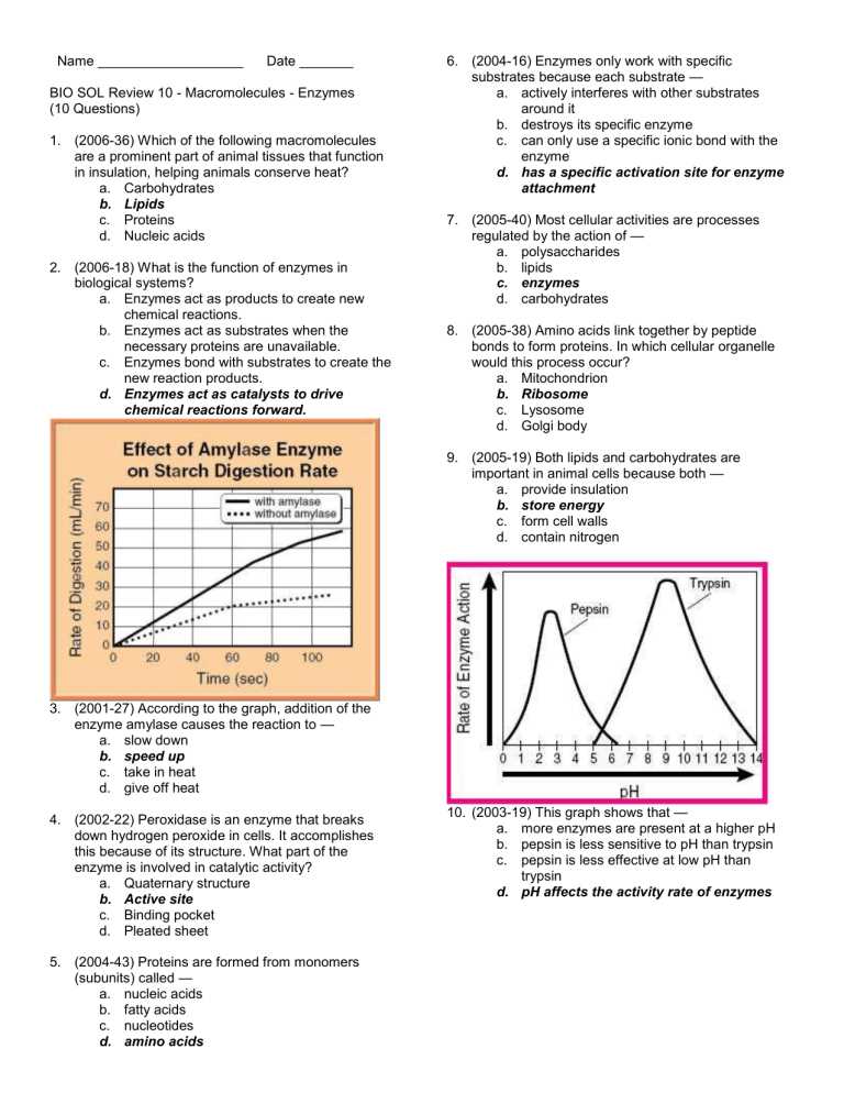 biology sol 2018 answer key
