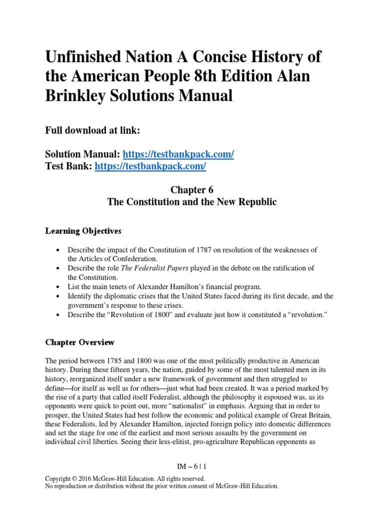 america history sixth edition answer key