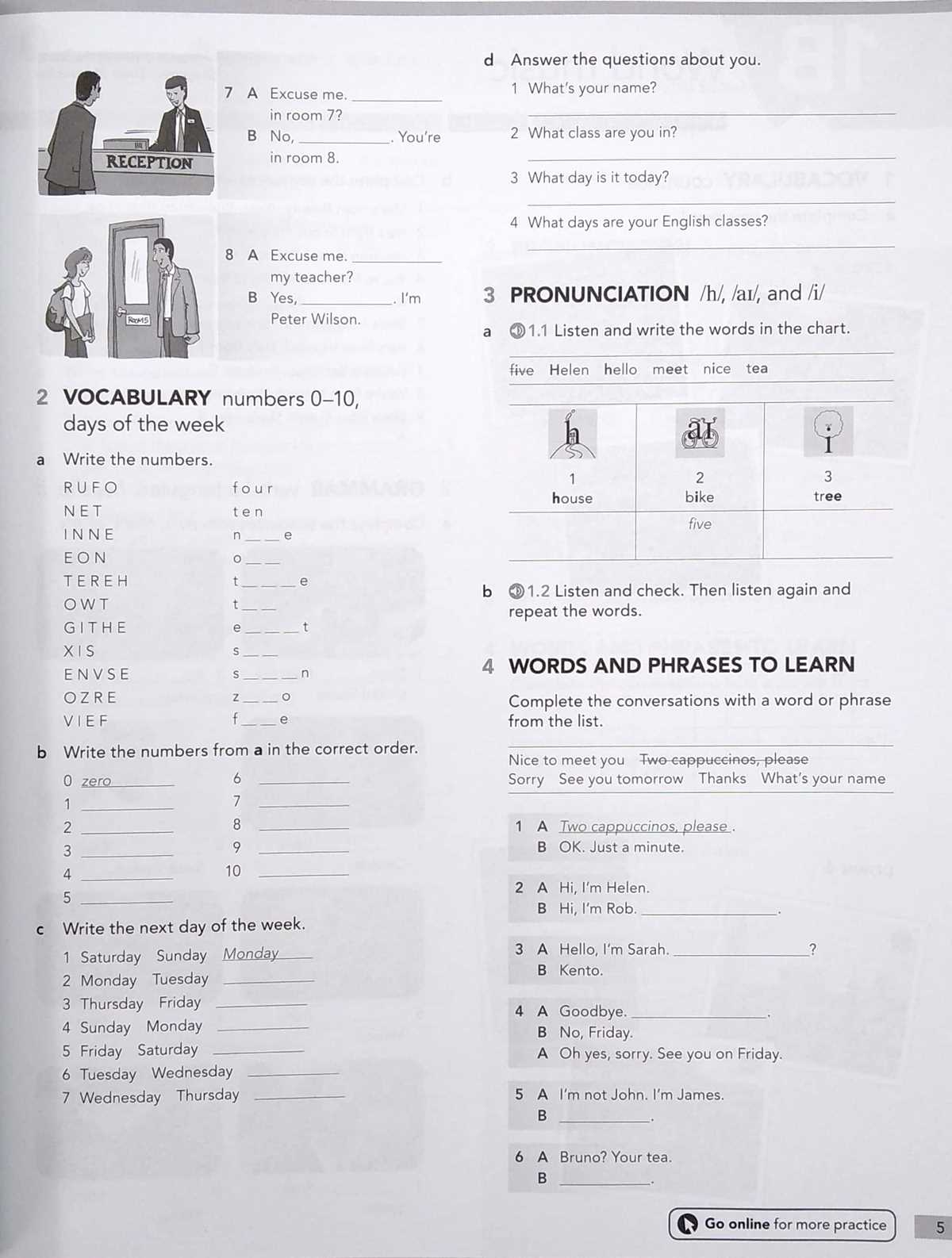american english file 3 vocabulary bank answer key
