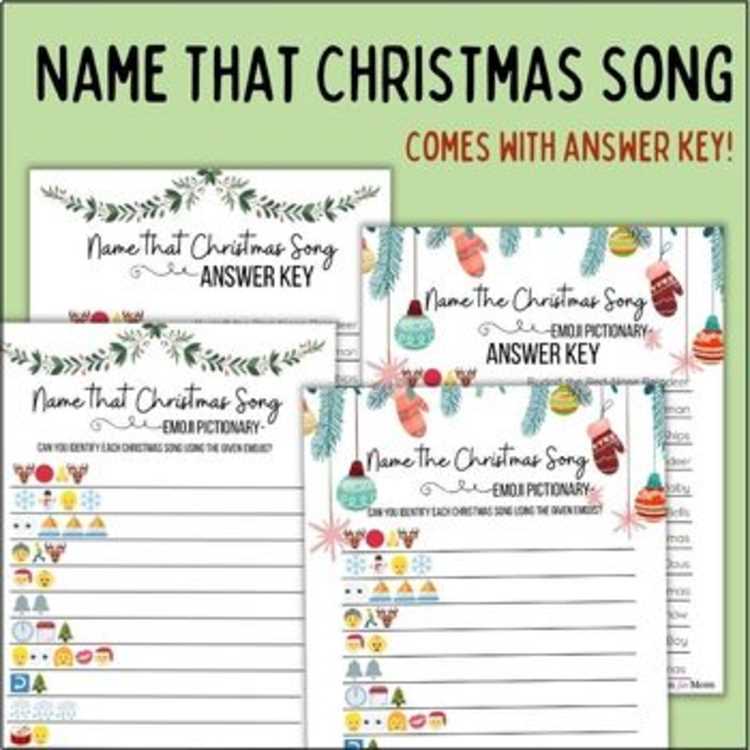answer key christmas song emoji game