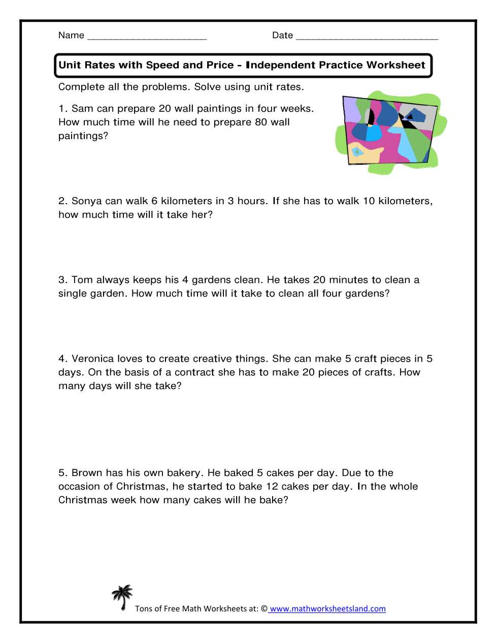 answer key for mathworksheetsland
